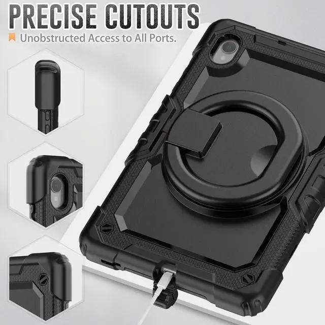 Alt view image 6 of 7 - BONAEVER Case for Lenovo Tab M10 HD 2nd Gen 10.1 Inch 2020 TB-X306 TB-X306F TB-X306X with Screen Protector Shockproof Protective Cover with Pen Holder Stand and Shoulder Strap Stylus Pen