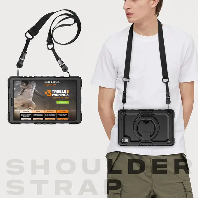 Alt view image 7 of 7 - BONAEVER Case for Lenovo Tab M10 HD 2nd Gen 10.1 Inch 2020 TB-X306 TB-X306F TB-X306X with Screen Protector Shockproof Protective Cover with Pen Holder Stand and Shoulder Strap Stylus Pen