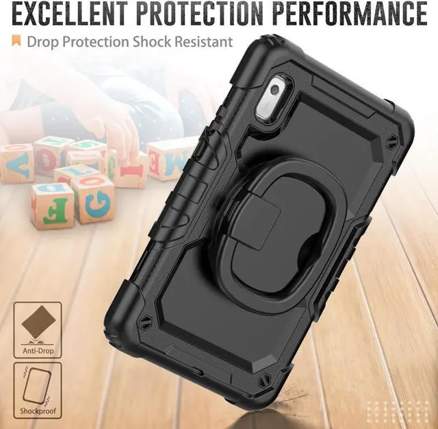 Alt view image 3 of 7 - BONAEVER for Lenovo Tab M9 Case 9 inch TB-310FU with Screen Protector/Rotating Hand Strap/Stand/Shoulder Strap, [3-Layer Protective] Lenovo M9 HD Tablet Cover 9 inch 2023