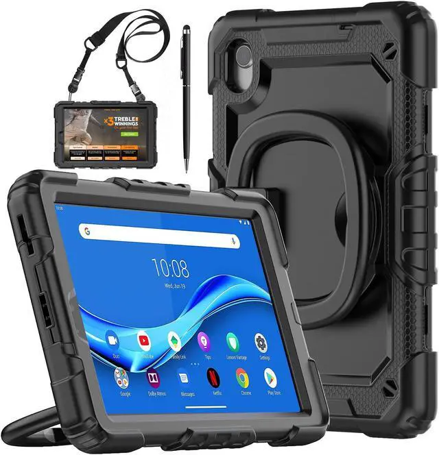 Main image of BONAEVER Case for Lenovo Tab M8 HD FHD Smart 2022 2021 2020 2019 8.0 inch TB-8506FS TB-8506F TB-8505F TB-8505X TB-8505FS TB-8705F TB-8705N with Screen Protector Stylus Pen Pen Holder Shoulder Strap
