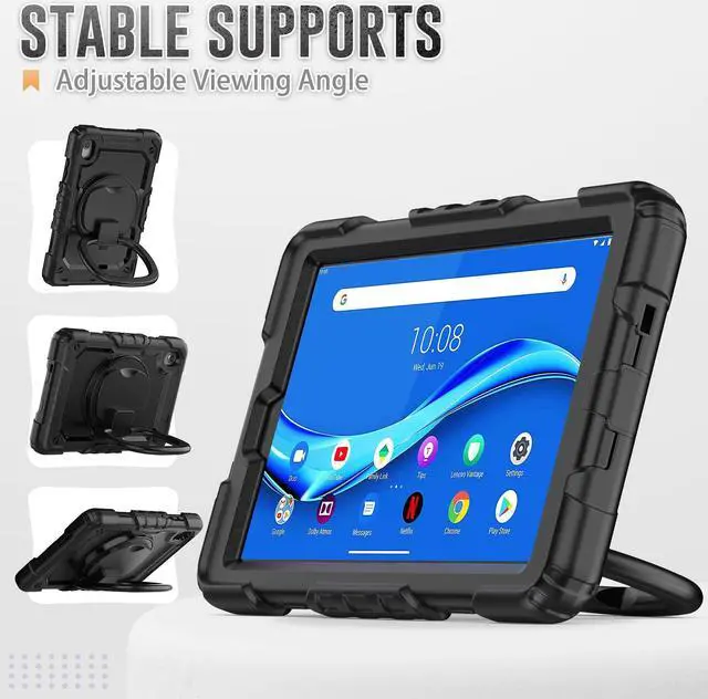 Alt view image 4 of 7 - BONAEVER Case for Lenovo Tab M8 HD FHD Smart 2022 2021 2020 2019 8.0 inch TB-8506FS TB-8506F TB-8505F TB-8505X TB-8505FS TB-8705F TB-8705N with Screen Protector Stylus Pen Pen Holder Shoulder Strap