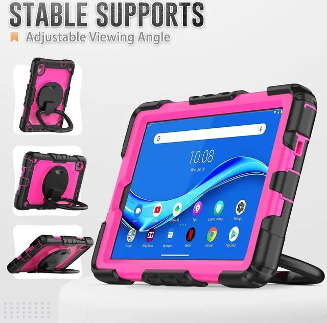 Alt view image 4 of 7 - BONAEVER Case for Lenovo Tab M8 HD FHD Smart 2022 2021 2020 2019 8.0 inch TB-8506FS TB-8506F TB-8505F TB-8505X TB-8505FS TB-8705F TB-8705N with Screen Protector Stylus Pen Pen Holder Shoulder Strap