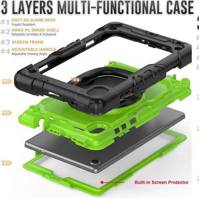 Alt view image 6 of 7 - BONAEVER Case for Lenovo Tab M8 HD FHD Smart 2022 2021 2020 2019 8.0 inch TB-8506FS TB-8506F TB-8505F TB-8505X TB-8505FS TB-8705F TB-8705N with Screen Protector Stylus Pen Pen Holder Shoulder Strap