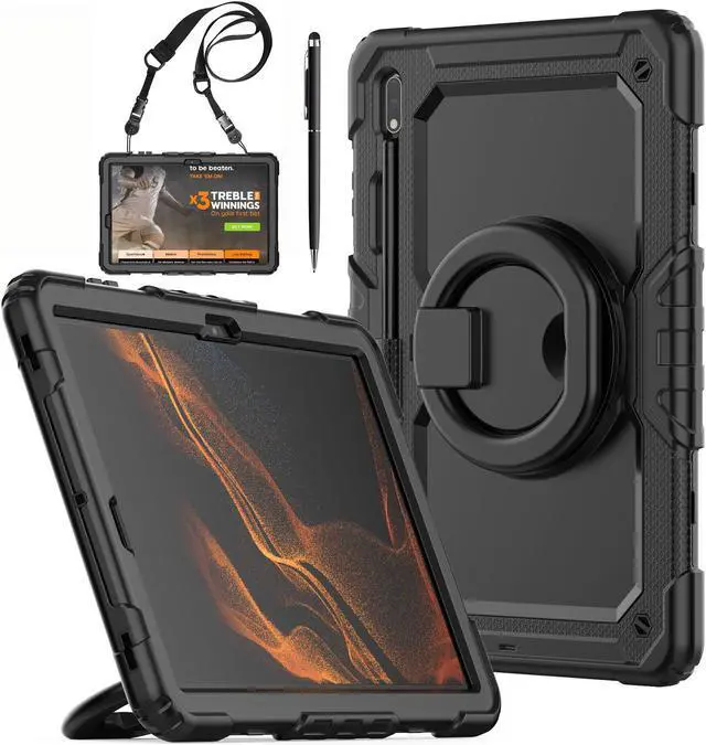Main image of BONAEVER Case for 12.4 inch Samsung Galaxy Tab S8 Plus 2022/ S7 FE 2021/ S7 Plus 2020 Protective Cover with Screen Protector Pen Holder Hand/Shoulder Strap Stylus Pen