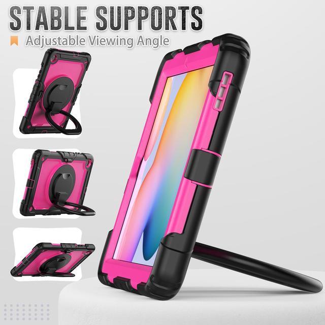 Alt view image 4 of 7 - BONAEVER Case fo Samsung Galaxy Tab S6 Lite Case 2024/2022/2020 SM-P620/P625/P610/P613/P615/P619 with Screen Protector Pen Holder Shockproof Protective Cover with Stand Shoulder Strap Stylus Pen
