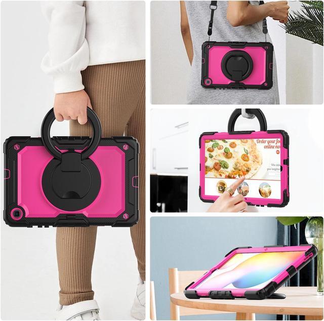 Alt view image 5 of 7 - BONAEVER Case fo Samsung Galaxy Tab S6 Lite Case 2024/2022/2020 SM-P620/P625/P610/P613/P615/P619 with Screen Protector Pen Holder Shockproof Protective Cover with Stand Shoulder Strap Stylus Pen