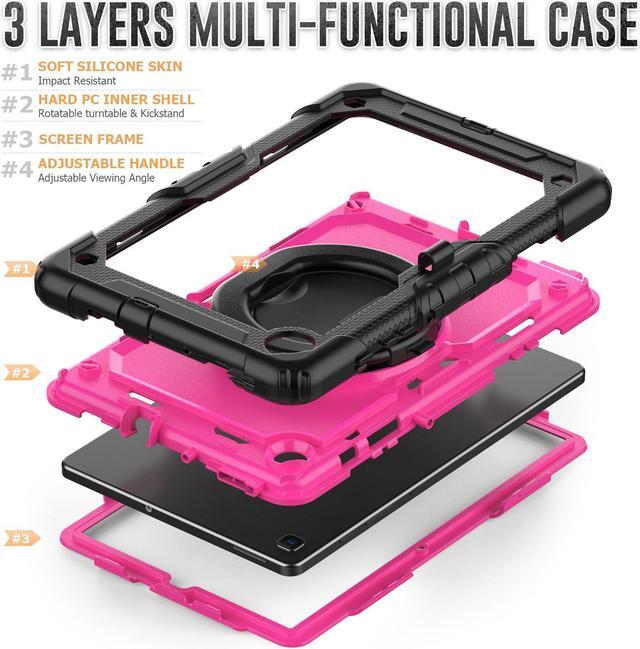 Alt view image 7 of 7 - BONAEVER Case fo Samsung Galaxy Tab S6 Lite Case 2024/2022/2020 SM-P620/P625/P610/P613/P615/P619 with Screen Protector Pen Holder Shockproof Protective Cover with Stand Shoulder Strap Stylus Pen