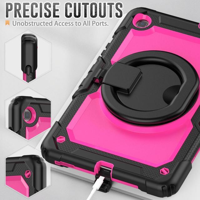 Alt view image 6 of 7 - BONAEVER Case fo Samsung Galaxy Tab S6 Lite Case 2024/2022/2020 SM-P620/P625/P610/P613/P615/P619 with Screen Protector Pen Holder Shockproof Protective Cover with Stand Shoulder Strap Stylus Pen