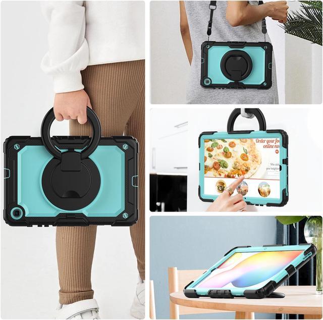 Alt view image 5 of 7 - BONAEVER Case fo Samsung Galaxy Tab S6 Lite Case 2024/2022/2020 SM-P620/P625/P610/P613/P615/P619 with Screen Protector Pen Holder Shockproof Protective Cover with Stand Shoulder Strap Stylus Pen
