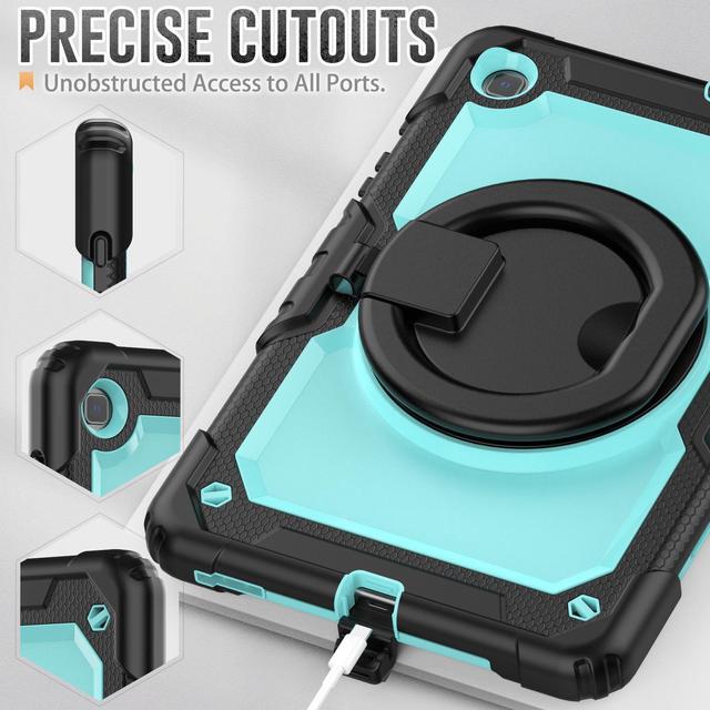 Alt view image 6 of 7 - BONAEVER Case fo Samsung Galaxy Tab S6 Lite Case 2024/2022/2020 SM-P620/P625/P610/P613/P615/P619 with Screen Protector Pen Holder Shockproof Protective Cover with Stand Shoulder Strap Stylus Pen