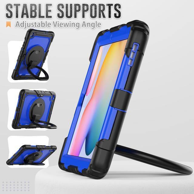 Alt view image 4 of 7 - BONAEVER Case fo Samsung Galaxy Tab S6 Lite Case 2024/2022/2020 SM-P620/P625/P610/P613/P615/P619 with Screen Protector Pen Holder Shockproof Protective Cover with Stand Shoulder Strap Stylus Pen