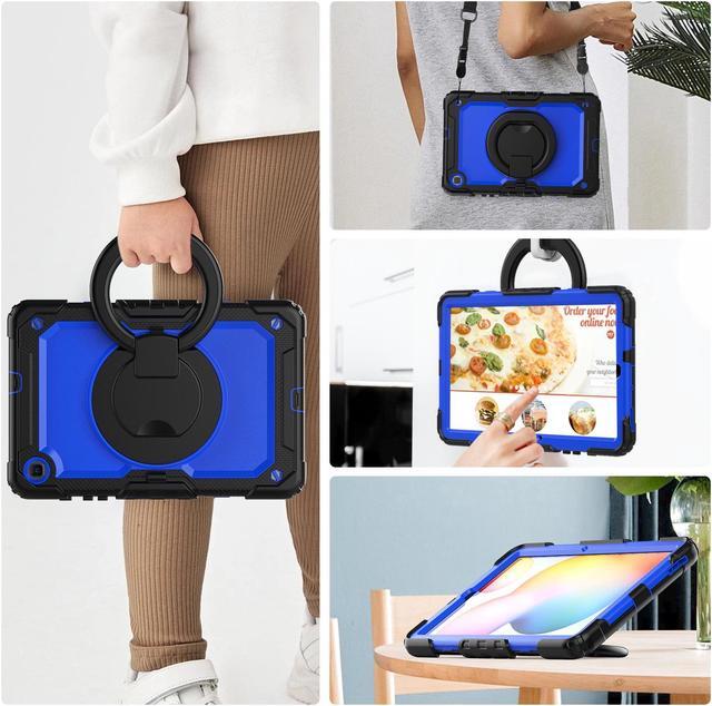 Alt view image 5 of 7 - BONAEVER Case fo Samsung Galaxy Tab S6 Lite Case 2024/2022/2020 SM-P620/P625/P610/P613/P615/P619 with Screen Protector Pen Holder Shockproof Protective Cover with Stand Shoulder Strap Stylus Pen
