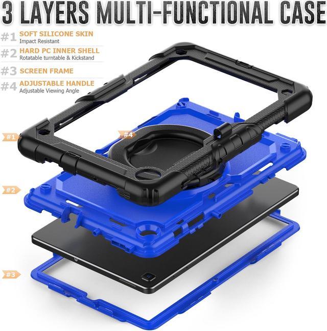 Alt view image 7 of 7 - BONAEVER Case fo Samsung Galaxy Tab S6 Lite Case 2024/2022/2020 SM-P620/P625/P610/P613/P615/P619 with Screen Protector Pen Holder Shockproof Protective Cover with Stand Shoulder Strap Stylus Pen