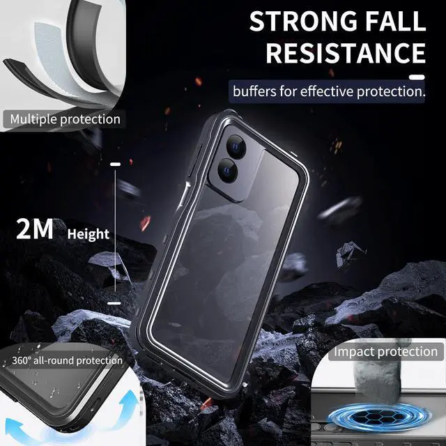Alt view image 3 of 7 - BONAEVER for Motorola Moto G Play 4G 2024 Phone Case with Built-in Screen Protector Waterproof Case Rugged Underwater Dustproof Shockproof Drop Proof Protective Cover for Motorola G Play 4G 2024
