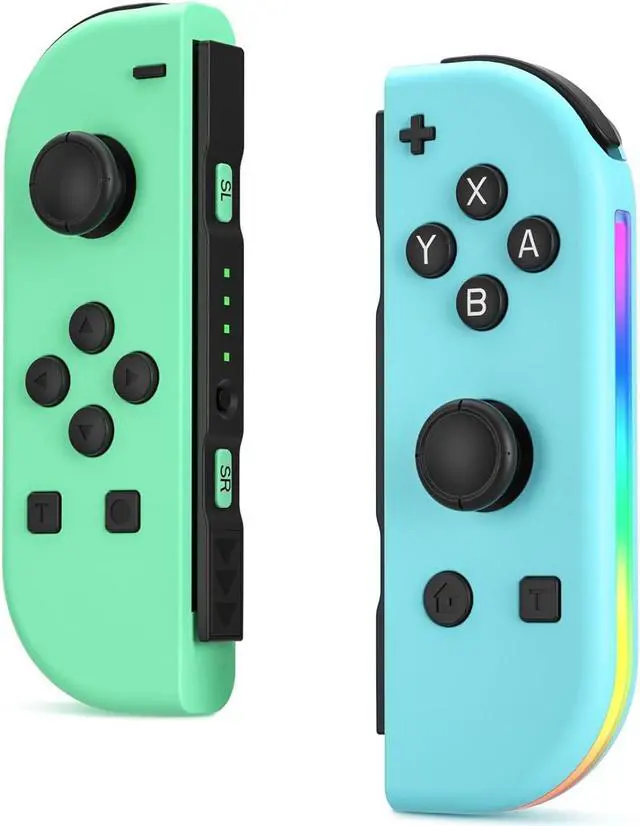 Main image of BONAEVER Joy Cons for Switch Controllers, Wireless L/R Joy Con Controllers for Switch with Dual Vibration, RGB Light, Motion Control, and One-key Awake