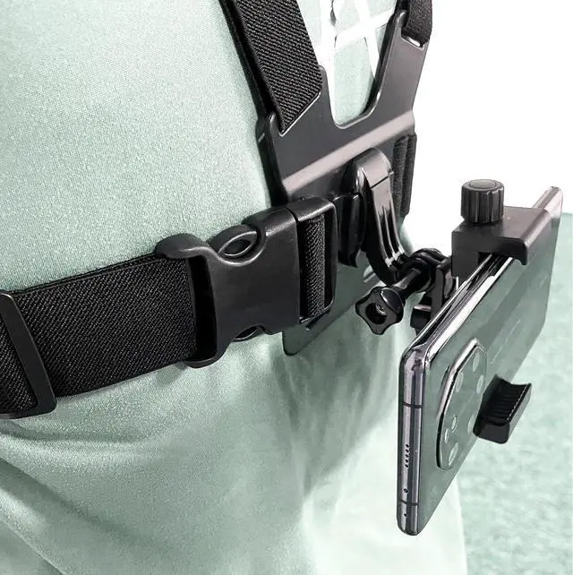 Alt view image 7 of 7 - BONAEVER Mobile Phone Chest Strap and Headband First-Person Perspective Shooting, POV/VLOG, Fishing and Cycling for All Mobile Phones / Gopro Hero 12 11 10 9 8 7 6 5 4 Session 3+ 3 2 1