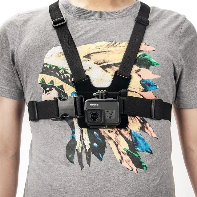 Alt view image 2 of 7 - BONAEVER Head Mount Strap Chest Mount Harness Chesty Kit Compatible with GoPro Hero 12, 11, 10, 9, 8, 7, 6, 5, 4, Session, 3+, 3, 2, 1, Hero (2018), Fusion, Max, DJI Osmo Action Cameras