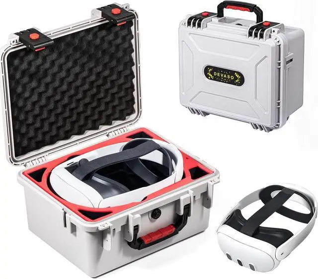 Main image of Carrying Case for Meta Quest 3, Hard Protective Case for Quest 3 VR Gaming Headset and Controllers Accessories, Suitable for Home Storage and Travel White