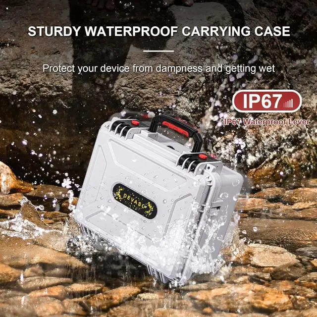 Alt view image 4 of 7 - Carrying Case for Meta Quest 3, Hard Protective Case for Quest 3 VR Gaming Headset and Controllers Accessories, Suitable for Home Storage and Travel White