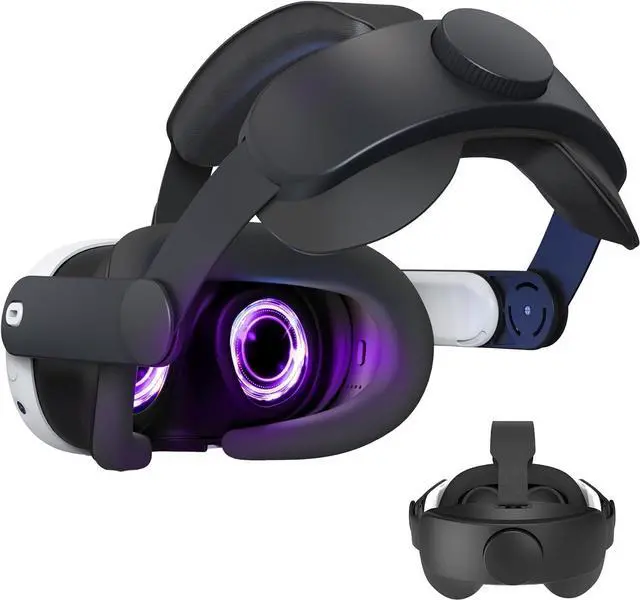 Main image of BONAEVER Head Strap for Meta Quest 3, Comfort Adjustable Elite Strap Replacement Compatible with Oculus Quest 3, Soft Cushion VR Headset Accessories for Meta Quest 3, Enhanced Gaming Immersion