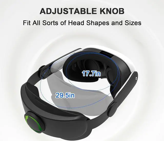 Alt view image 3 of 6 - BONAEVER Head Strap for Meta Quest 3, Comfort Adjustable Elite Strap Replacement Compatible with Oculus Quest 3, Soft Cushion VR Headset Accessories for Meta Quest 3, Enhanced Gaming Immersion
