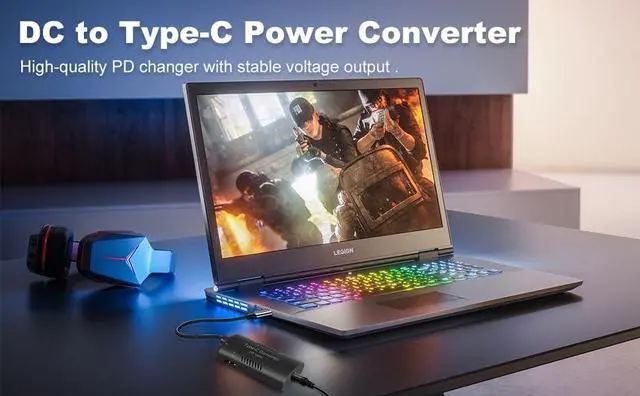 Alt view image 2 of 7 - 15W 65W 100W USB C Power Supply with Power Delivery PD for Tablets Laptops, DC to 15W 65W 100W PD USB Type C Adapter, 3-in-1 Power Adapter