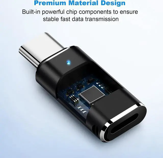 Alt view image 3 of 7 - BONAEVER 2 Pack USB C Charging Adapter for iPhone 15 Series, Lighting (Female) to USB C (Male) Adapter, 35W PD USB Type C Converter for Galaxy S24 Ultra S23 Fe S22+, Z Flip 5, and More Type C Devices