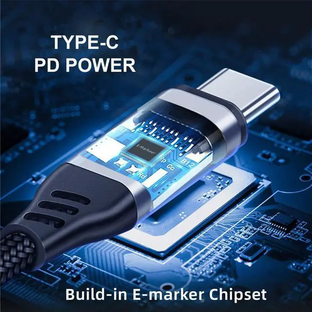 Alt view image 5 of 7 - USB C to USB C Charging Cable,USB4.0 240W Type C Fast Charging Cord Nylon Braided for Type C Laptop, Hub, Docking, Supports 8K 60Hz HD Display, 40 Gbps Data Transfer, and More (0.5M/1.65 ft)