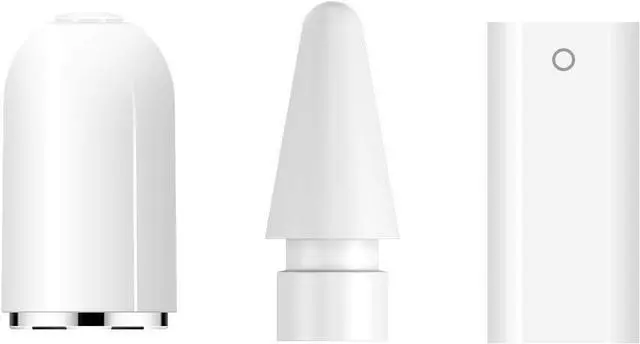 Main image of BONAEVER 3 Pack iPencil Accessories for Apple Pencil 1st Generation, Stylus Pencil Tip + Magnetic Replacement Cap Top Cover + Charger Adapter for Apple Pen 1st Gen for iPad Pro 10.5" 12.9" 9.7" White