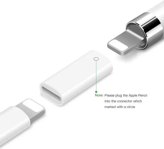 Alt view image 7 of 7 - BONAEVER 3 Pack iPencil Accessories for Apple Pencil 1st Generation, Stylus Pencil Tip + Magnetic Replacement Cap Top Cover + Charger Adapter for Apple Pen 1st Gen for iPad Pro 10.5" 12.9" 9.7" White