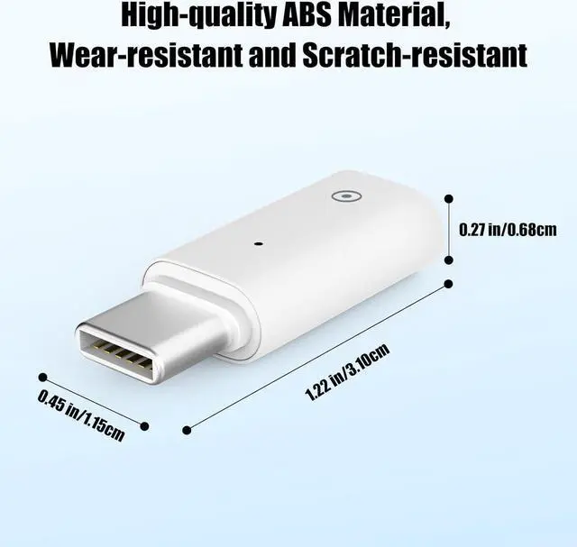 Alt view image 4 of 7 - 2 Pack USB-C Charging Adapter Compatible with Apple Pencil 1st Generation, USB C to Apple Pencil Adapter, Male USBC to Female Charging Connector for iPad 10&Apple Pen 1,No Bluetooth Pairing, White