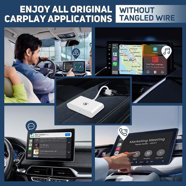 Alt view image 5 of 7 - Wireless Carplay Adapter for Factory Wired CarPlay Apple Carplay Wireless Adapter Plug & Play Wired to Wireless CarPlay Dongle 2024 Update Low Latency