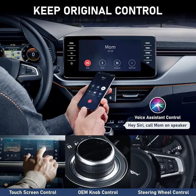 Alt view image 4 of 7 - CarPlay Wireless Adapter for Factory Wired CarPlay 2024 Upgrade Plug & Play Dongle Converts Wired to Wireless for Cars from 2015 & iPhone iOS 10+