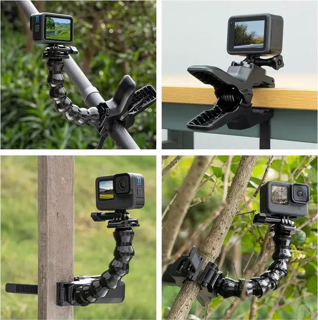 Alt view image 6 of 6 - Jaws Flex Gooseneck Clamp Mount for GoPro Insta360 Phone Accessories, Desk Table Magic Arm Holder Clip for Go Pro Max Hero 12 11 10 9 8 7 6, Insta 360 X3 Ace Pro DJI Action 4 Osmo Pocket 3