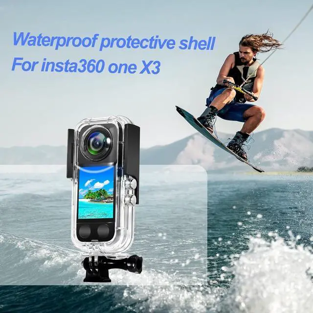 Alt view image 5 of 7 - Waterproof Case for Insta 360 one X3 Action Camera, Underwater Diving Protective Housing 40M with Bracket Accessories