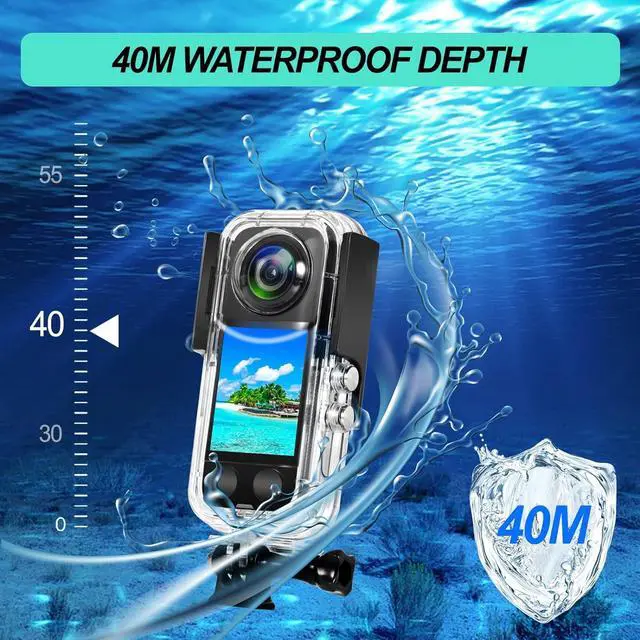 Alt view image 6 of 7 - Waterproof Case for Insta 360 one X3 Action Camera, Underwater Diving Protective Housing 40M with Bracket Accessories