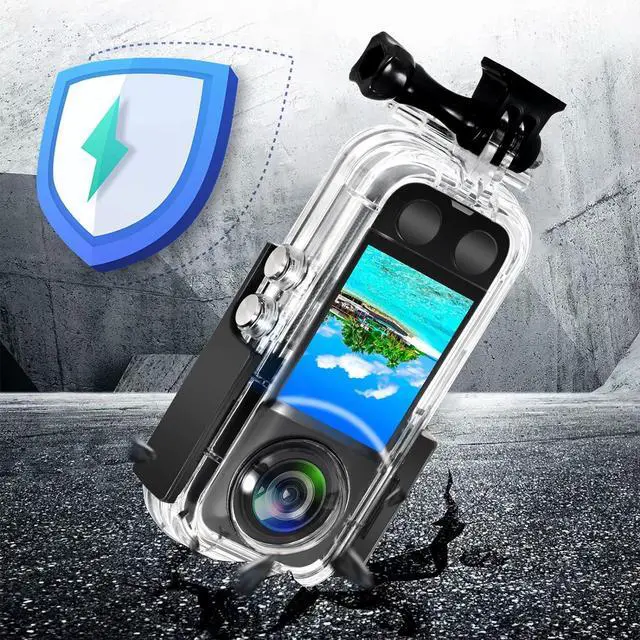 Alt view image 7 of 7 - Waterproof Case for Insta 360 one X3 Action Camera, Underwater Diving Protective Housing 40M with Bracket Accessories