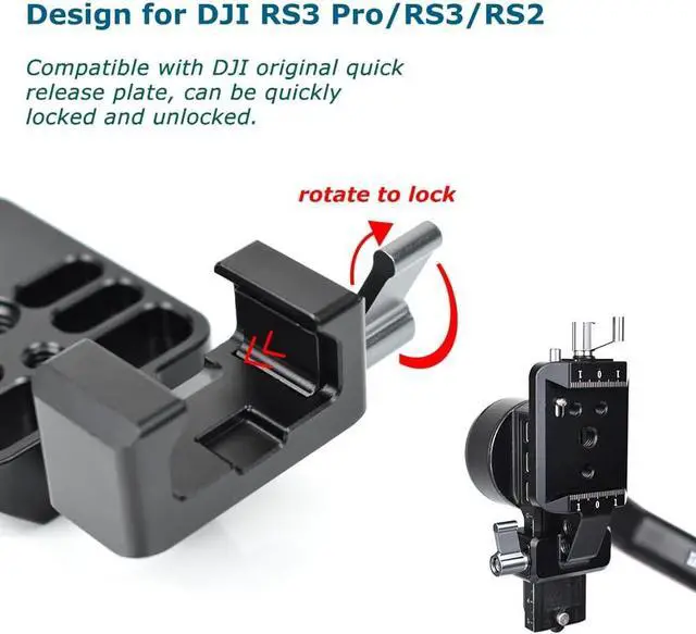 Alt view image 2 of 7 - Vertical Camera Mount for DJI RS 2 / RS 3 / RS 3 Pro Gimbal, Aluminum Vertical Shooting Mounting Plate for Social Media DJI Stabilizer Accessories