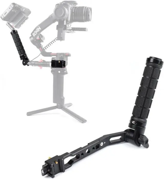 Main image of 360° Adjustable Handgrip Handle with NATO Clamp for DJI RS3 Pro/RS3 Mini/RS3/RS2/RSC2, Gimbal Sling Grip with Coldshoe 1/4" Holes Extension Mount