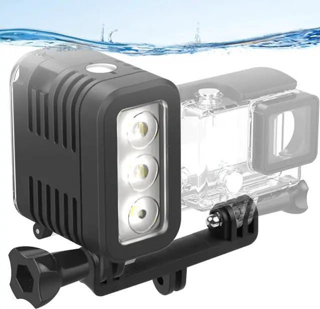 Main image of BONAEVER Diving Light High Power Rechargeable Dimmable Waterproof LED Video Light Fill Night Light for GoPro Hero 12/11/10/9/8/7/5/6/5/4/3+/3/2 Fusion Session SJCAM AKASO DJI OSMO Action Camera
