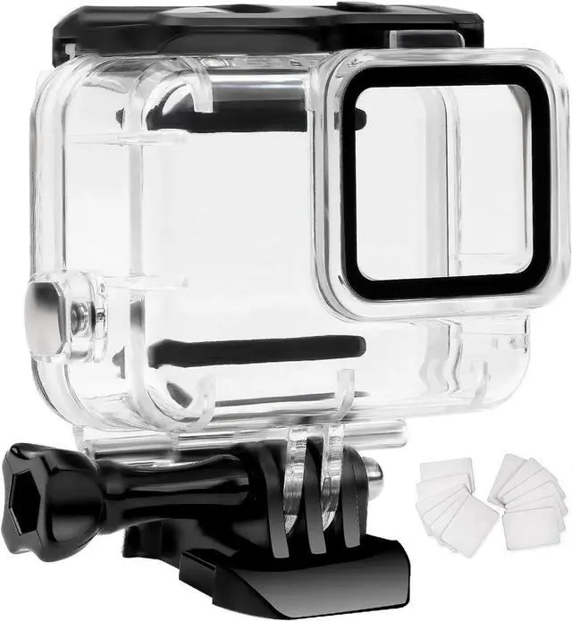 Main image of Waterproof Housing Case Only for Go Pro Hero 7 White & Silver, Protective 45m Underwater Dive Case Shell with Bracket Accessories for Go Pro Hero 7 White & Silver Camera with 12pcs Anti- Fog Inserts