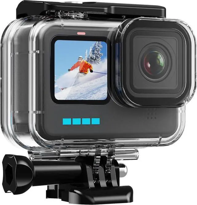 Main image of 196ft/60m Waterproof Housing Case for GoPro Hero 13/12 11 10/9 Black, Protective Underwater Dive Housing Shell with Bracket Accessories for Go Pro Hero13 Hero12 Hero11 Hero10 Hero9 Action Camera
