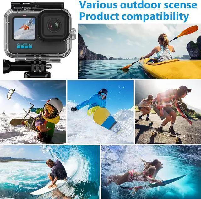 Alt view image 6 of 7 - 196ft/60m Waterproof Housing Case for GoPro Hero 13/12 11 10/9 Black, Protective Underwater Dive Housing Shell with Bracket Accessories for Go Pro Hero13 Hero12 Hero11 Hero10 Hero9 Action Camera