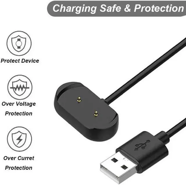 Alt view image 6 of 6 - Charger for Amazfit BIP U Pro, Bip 3 Pro, T-Rex Pro, GTS 4 Mini, GTS 2 Mini, GTS 2e, GTS 2, GTR 2e, GTR 2 Smart Watch - Replacement Magnetic Charging Cable USB Cord [2-Pack, 1m/3.3ft]