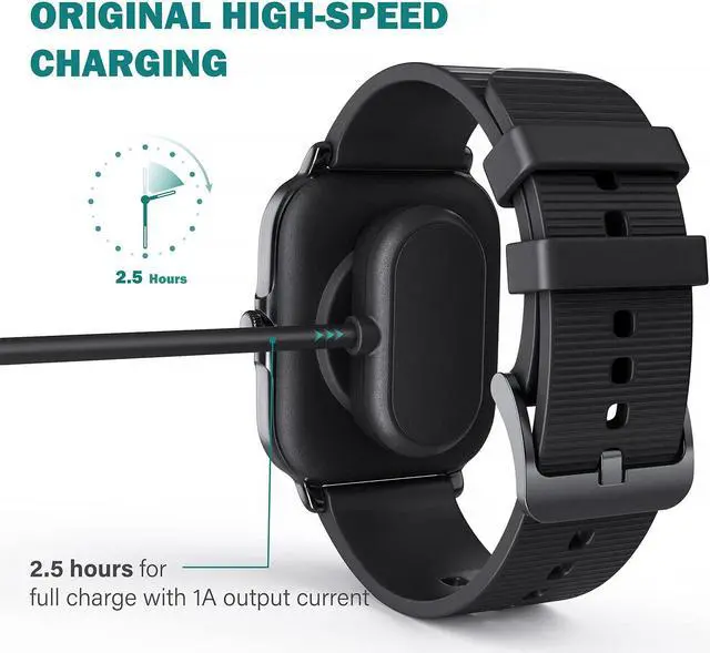 Alt view image 2 of 7 - Charger Compatible with Amazfit GTR 4, GTR 3, GTR 3 Pro, GTS 3, GTS 4, T-Rex 2 (1M,2-Pack)