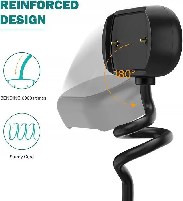 Alt view image 3 of 7 - Charger Compatible with Amazfit GTR 4, GTR 3, GTR 3 Pro, GTS 3, GTS 4, T-Rex 2 (1M,2-Pack)
