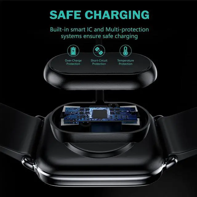Alt view image 5 of 7 - Charger Compatible with Amazfit GTR 4, GTR 3, GTR 3 Pro, GTS 3, GTS 4, T-Rex 2 (1M,2-Pack)