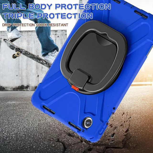 Alt view image 4 of 7 - BONAEVER Case for Lenovo Tab M11 11 inch 2024 Model TB330FU TB330XU TB-331FC Protective Cover with S Pen Holder Stand Hand/Shoulder Strap Blue