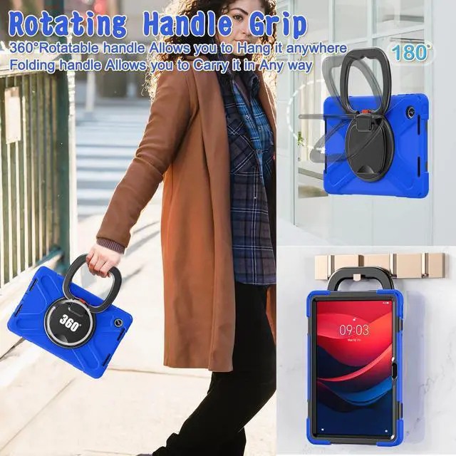 Alt view image 6 of 7 - BONAEVER Case for Lenovo Tab M11 11 inch 2024 Model TB330FU TB330XU TB-331FC Protective Cover with S Pen Holder Stand Hand/Shoulder Strap Blue