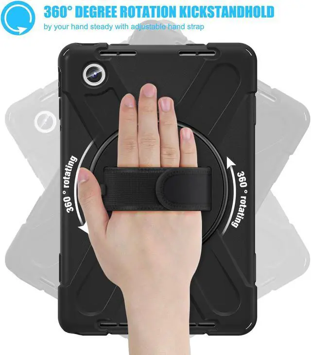 Alt view image 3 of 7 - BONAEVER Case for Lenovo Tab M11 11 inch 2024 Model TB330FU TB330XU TB-331FC Protective Cover with S Pen Holder Stand Hand/Shoulder Strap